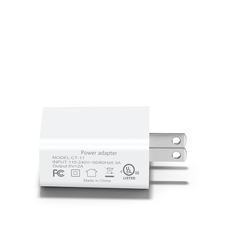 USB Wall Charger for Usmile C10 Portable Water Flosser, Usmile Y10 PRO, Y20 PRO Electric Toothbrush - 5V USB Wall Charger