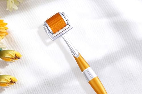 Professional Derma Roller 192 Individual Real Needles Titanium Micro Needles Microneedling Roller for Home Use with Storage Case & User Manual