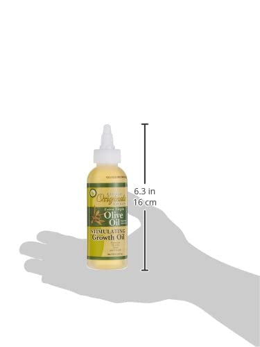 Originals by Africa's Best Therapy Extra Virgin Olive Oil Stimulating Growth Oil, Penetrates & Rejuvenates Hair, Skin and Nails, All Day Long Moisturizing & Conditioning, 4oz Bottle