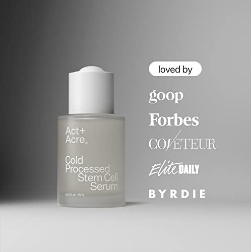 Act+Acre Cold Processed Stem Cell Scalp Serum - Promotes Thicker and Fuller-Looking Hair - Soothes and Hydrates the Scalp - Sulphate and Paraben Free - Aloe Vera for Improved Scalp Health - 1 fl oz.