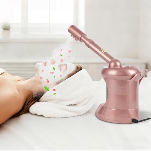 Facial Steamer, Professional Face Steamer Tabletop with Extendable Nozzle, Portable Nano Ionic Face Steamer for Home Use