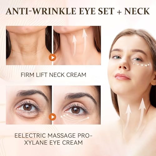 Ycz Neck-Eye Care Tightening & Revitalizing Set -Smooth of Fine Lines, Eye & Neck Treatment, Skin Moisturizer, Deep Moisturizing Skincare