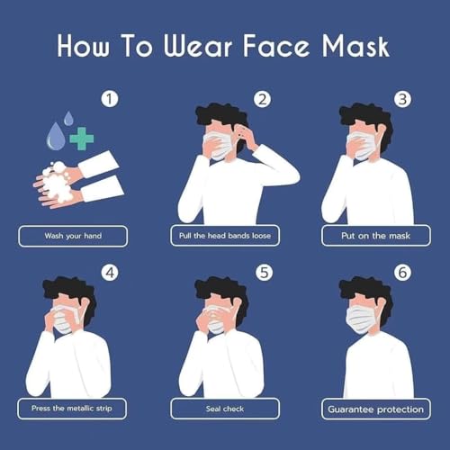 100PCS KN95 Black Face Masks 5 Layer Filter Efficiency≥95% with Elastic Ear Loop and Nose Bridge Clip Breathable Mask