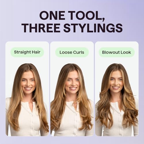 Wavytalk Updated Version Thermal Brush for Blowout Look, Blowout Express 1.5 Inch Ionic Thermal Round Brush Makes Hair Smoother Get Natural Curls, Dual Voltage, Easy to Use