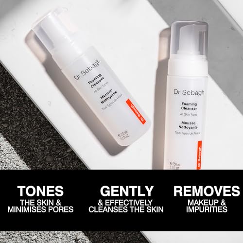 Dr Sebagh 2-in-1 Toner & Cleanser (5.1 fl oz) - Gentle Face Wash - Deep Pore Cleanser & Makeup Remover - Foam Cleanser for Oily Skin - Award-Winning