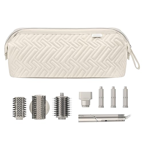 Leudes Hair Tools Travel Bag for Shark Flexstyle Carrying Case Portable Shark Hair Air Wrap Dryer Case Waterproof Dustproof Flat Curling Iron Travel Organizer (Beige)