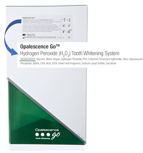 Opalescence Go 10% - Prefilled Teeth Whitening Trays Kit (10 Treatments) - 10% Hydrogen Peroxide - Mint Made by Ultradent Products. Go Teeth Whitening Kit -Mint- GO10-5193-1
