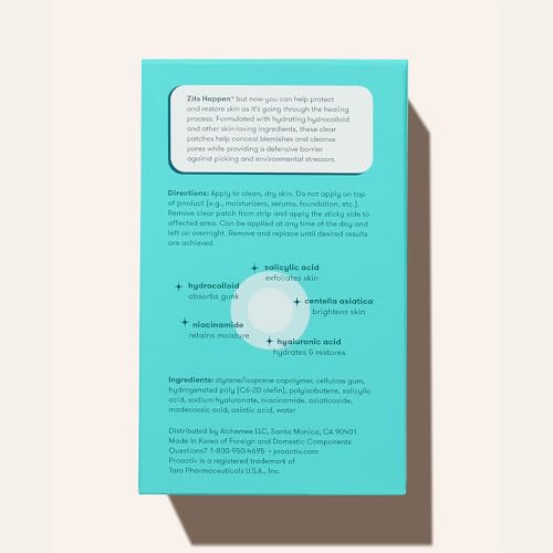 Proactiv Zits Happen® Hydrocolloid Acne Patches- Pimple Patches for Face and Back Acne with Pore Cleansing Salicylic Acid- 30 Count