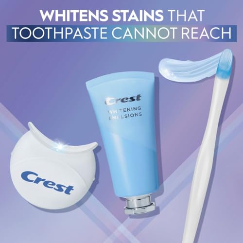 Crest Whitening Emulsions Leave-on Teeth Whitening Gel Kit With LED Accelerator Light, 0.63 Oz