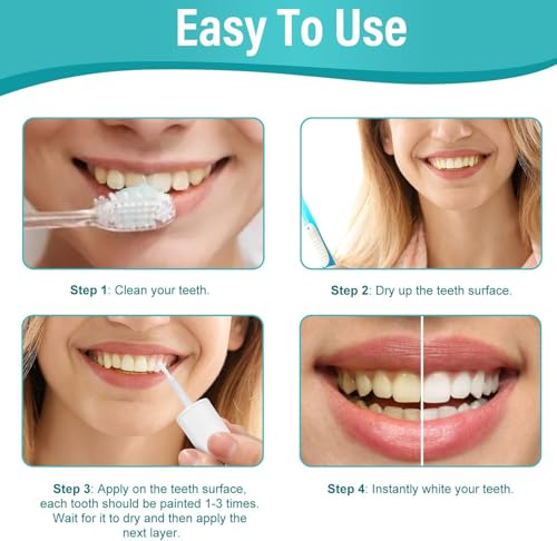 Tooth Paint - Instant Teeth Whitening Paint, Long-Lasting Brightness, Portable, Safe & Gentle, Get Confident Smile in Mins