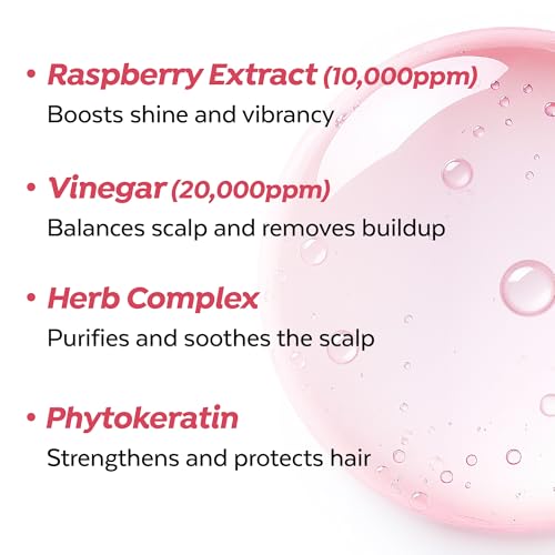 A’PIEU Raspberry Hair Vinegar Rinse - Scalp Clean & Detox for Oily and Itchy Scalp, Buildup & Dandruff Scalp Treatment, pH-Balancing for Fresh and Shiny Hair. Korean Haircare. 6.76 fl oz