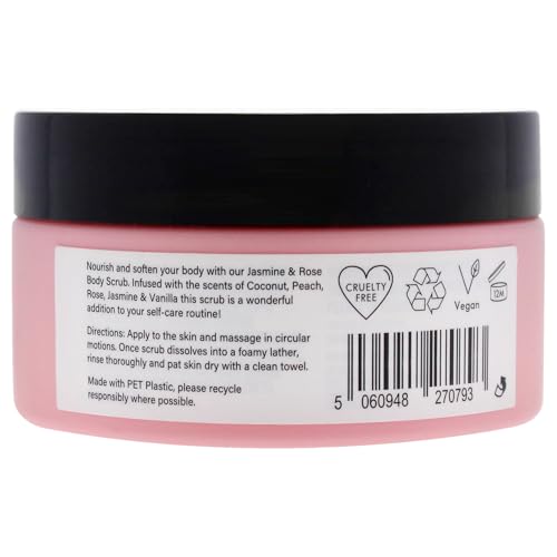 Beauty SpaceNK Jasmine & Rose Exfoliating Body Scrub – Hydrating, Nourishing, Gentle Exfoliation – Suitable for All Skin Types – Leaves Skin Soft, Radiant & Refreshing – Cruelty-Free, Vegan – 4.76 oz
