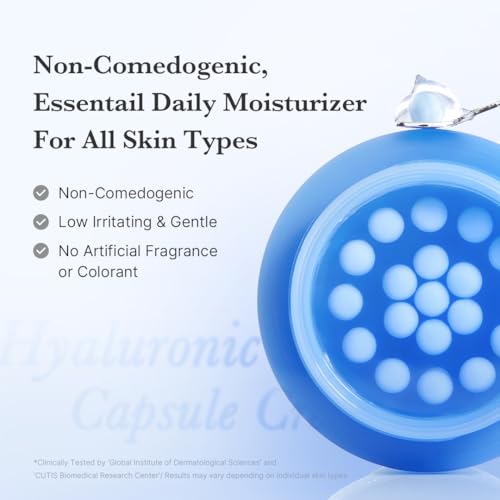 medicube Capsule Cream with Hyaluronic Acid | 120H Lasting Hydration, Barrier Care, Calming Daily Facial Moisturizer For All Skin Types | Panthenol & Ceramides | Korean Skincare, 1.94 oz