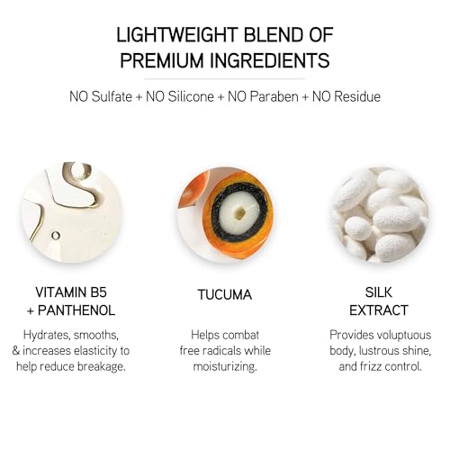 ILES FORMULA Weightless Styling Cream & Finishing Serum with Heat Protection, Non-Greasy Hair Repair Treatment for Damaged Hair, Anti-Frizz Blow Dry Product with Silk Extract & Macroloba Seed (200mL)