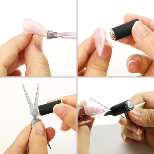 Cat Eye Nail Magnet for Nails,3PCS French Cat Eye Magnet Tool,Stainless Steel French Cat Eye Nail Magnet Set,Perfect for DIY or Nail Salon