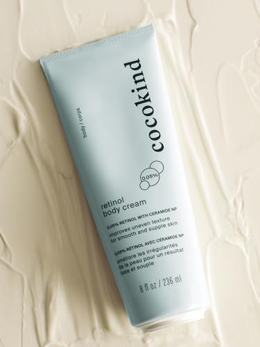 Cocokind Retinol Body Cream, Youthful Body Skin Treatment, All Skin Types including Sensitive Skin, Fragrance Free, Cruelty Free, Vegan, 8 fl oz