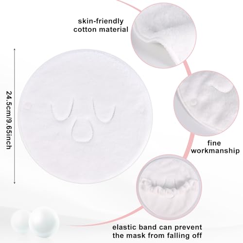 Face Steaming Towel, 4 Pack Reusable Face Towel Cold Hot Compress Facial Steamer Moisturizing Beauty Skin Care Spa Towels for Women Girls Skin Face Care Beauty Salons