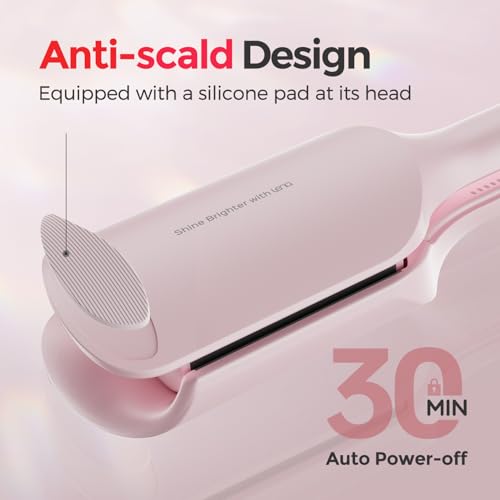 Waver Curling Iron Lena S12 Beach Waver Curling Wand, Hair Tool with 2 Barrels, Anti-Scald Protection, Adjustable Time & Temps, Dual Voltage, Titanium Coating for Effortless, Long-Lasting Waves