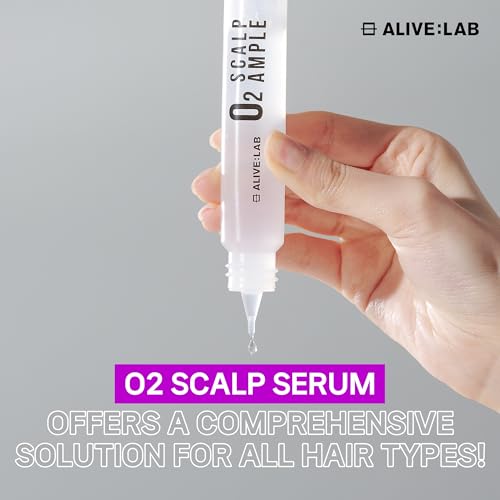 ALIVELAB O2 Scalp Ampoule – Leave-in Anti-Dandruff, Anti-Itch Scalp Care Serum – Soothing & Hydrating Formula for Dry, Flaky Scalp – Promotes Healthy Hair & Reduces Irritation – (2 x 0.85 fl oz)