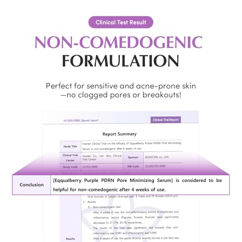 EQQUALBERRY Purple PDRN Pore Minimizing Serum – Vegan Collagen & Peptides for Pore Refining & Skin Elasticity | Niacinamide & CICA Exosome for Calming | Korean Glass Skin, 1.01 FL OZ