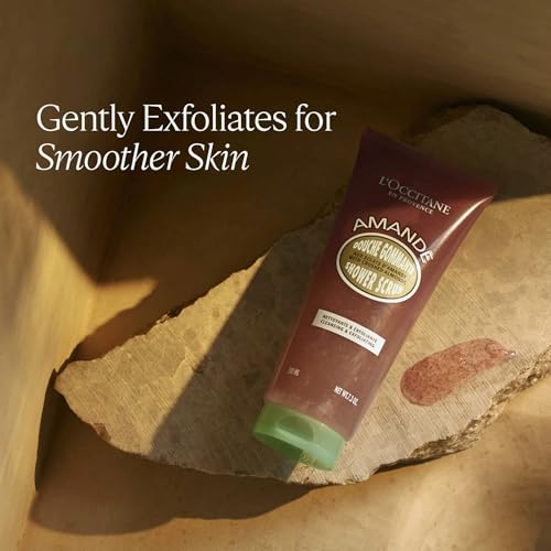 L’Occitane Almond Shower Scrub, 2-In-1 Exfoliating Body Wash with Nourishing Oil Removes Dead Skin Cells & Cleanses for Smooth, Soft & Radiant Skin