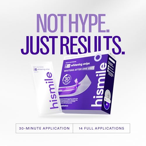 Hismile V34 Whitening Strips, Teeth Whitening Strips, Purple Tooth Whitening, Purple V34 Whitening Strips, Tooth Stain Treatment, Combining Whitening and Colour Correction