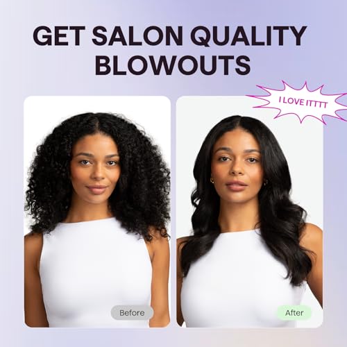 Wavytalk Thermal Brush, 1.5 Inch Ionic Thermal Round Brush Makes Hair Smoother Get Natural Curls (White)