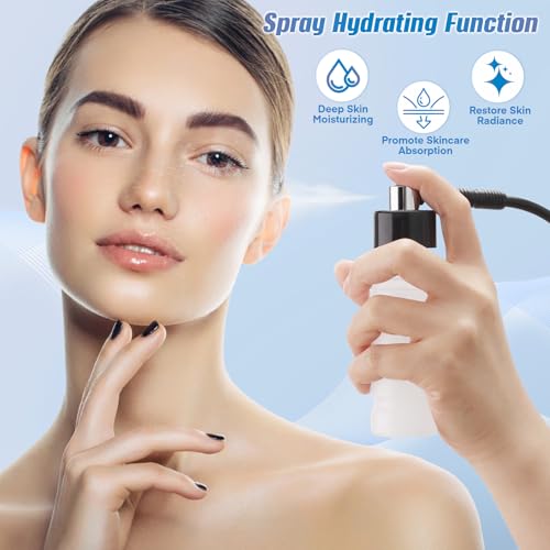 Diamond Microdermabrasion Machine, TopDirect 3 IN 1 Professional Dermabrasion Skincare Device for Adjustable Suction Facial Treatment (Suction Power: 0-68cmHg)