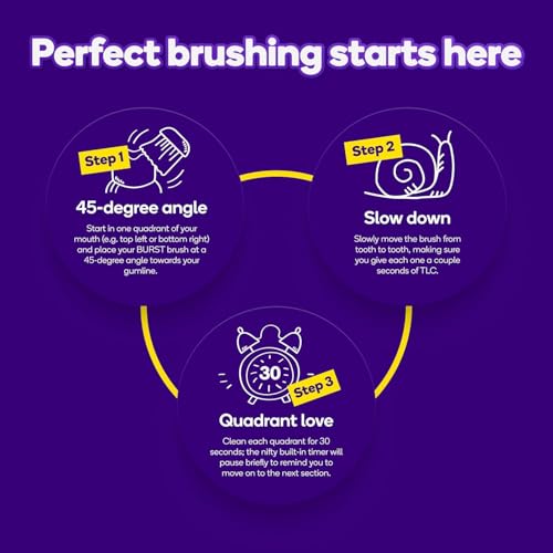 Burst Original Sonic Electric Toothbrush for Adults (White) | Soft Bristles | Deep Clean Stain & Plaque Removal | 3 Modes: Teeth Whitening, Sensitive & Massage