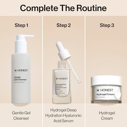 Honest Beauty Gentle Gel Daily Face Cleanser, Calms, Refreshes, Hydrates, Vegan Safe for Sensitive Skin, 5 fl oz