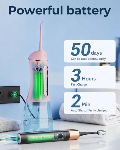Electric Toothbrush Water Flosser Adults, Sonic Electric Toothbrush and Electric Floss for Adults and Kids, Water Dental Picks, Cleaning and Flossing Dental Care, Waterproof