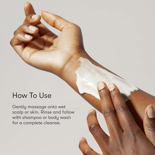 Odele Scalp + Body Scrub, Exfoliating Sugar Scrub with Caffeine to Remove Buildup, Hydrate & Smooth Skin and Scalp, For All Hair & Skin Types, 8 oz