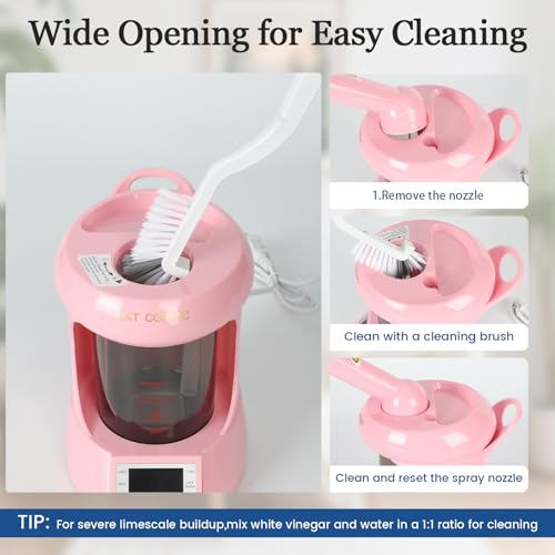 2-in-1 Hair and Facial Steamer with Extendable Arm,Face Steamer for Deep Cleaning,Hair Steamer Humidifier for Deep Conditioning,Tabletop Steamer for Personal Care Use at Home