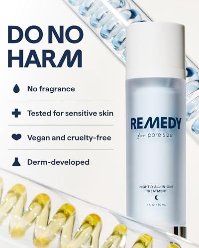 Remedy for Pore Size – Pore Refining Advanced Serum - Large Pore Minimizer with Retinol, BHA Salicylic Acid, Niacinamide – for Texture, Pimples, Blackheads – by Dermatologist Dr. Shah