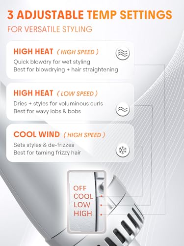 SHEGLAM 4-in-1 Hot Air Brush - Hair Dryer & Styler with 33000 RPM Motor, GLOSS PRO Coating for Shine, 3 Heat Settings, Tangle-Free Ionic Bristles for Frizz-Free Blowouts (US Plug)