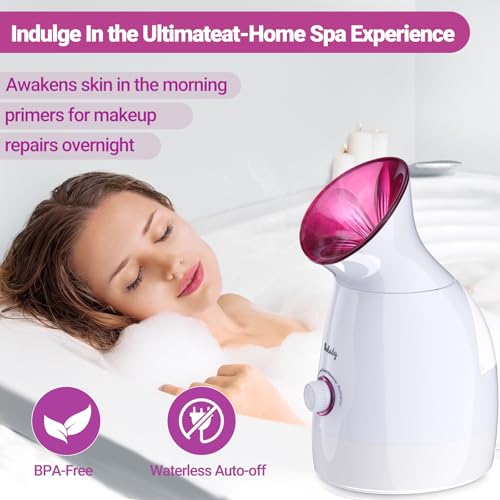 Facial Steamer Large 3-in-1, Towel Warmer & Humidifier Mode, Nano-Ionic Face Steamer with Skin Care Tools, Facial Pores Deep Cleaning, Warm Mist Home Sauna Spa for Women, Birthday Gifts