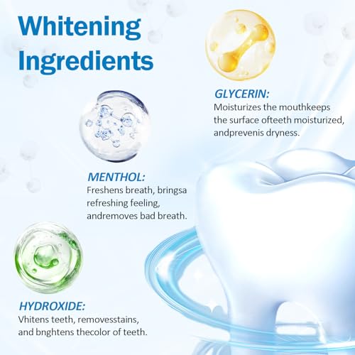 Teeth Whitening Pen - Professionally Stain Removal Teeth Whitening Gel Formula, No Sensitivity Effective Teeth Whitener, Mint (0.11 Fl Oz (Pack of 4))