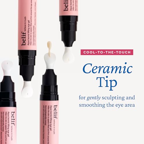 belif Retinol Firming Eye Serum – Aqua Bomb Lifting Eye Gel with Collagen & Bakuchiol for Puffiness, Fine Lines & Wrinkles, Peptide & Hyaluronic Acid, Korean Skin Care
