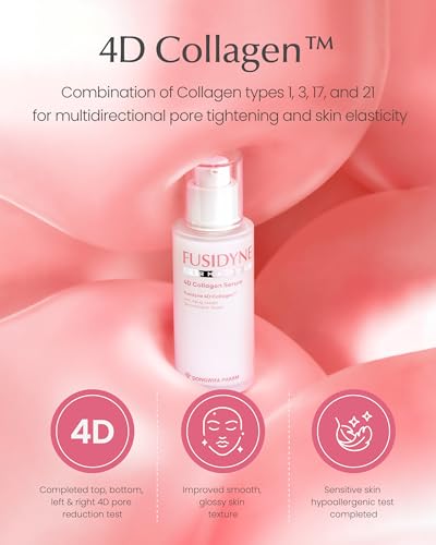 Derma Pore 4D Collagen Serum (1.69 fl. oz) Hydrating Peptide Serum for Minimizing the Appearance of Pores, Skin Firming & Radiant Skin, Makeup Prep, Korean Skincare