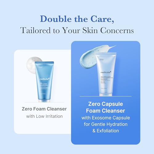 medicube Facial Cleanser Zero Pore Capsule Cleansing Foam | Daily Gentle Cleanser for Skin Texture, Blackhead & Pore Care | AHA, BHA & PHA for Deep Cleansing | Korean Skincare, 4.23 oz