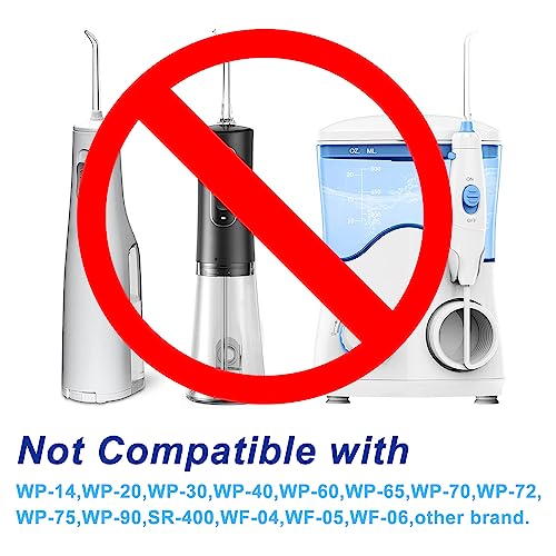 Flosser Replacement Tips for Waterpik Water Flosser, Replacement Tips Compatible with Waterpik Water Flossers and Other Brand Oral Irrigators, Plaque Remove Brisles Tips(6-Pack)