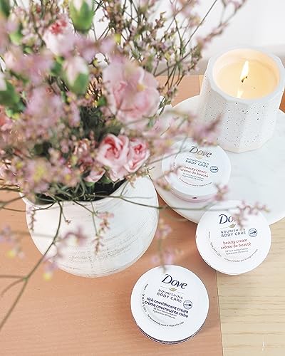 Dove Nourishing Body Care, Face, Hand, and Body Beauty Cream for Normal to Dry Skin Lotion for Women with 24-Hour Moisturization, 6-Pack, 5.07 Oz Each Jar