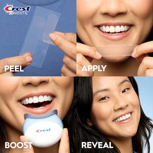 Crest 3D Whitestrips Express Whitening + LED Light – Teeth Whitening Kit, 1 Light + 10 Treatments, Each with 1 Upper/1Lower, 20 Strips – Crest 3DWhite Teeth Whitening Strips
