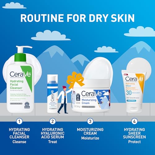 CeraVe Après Ski Moisturizing Cream, Body and Face Moisturizer for Dry Skin, Hyaluronic Acid and Ceramides, Daily Moisturizer, Oil-Free, Fragrance Free, Non-Comedogenic, Limited Edition, 12 Ounce