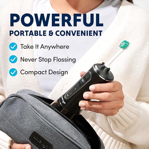 Professional Water Flosser - Advanced Dental Care for a Healthier Mouth, Gum, and Teeth - IPX7 Waterproof Oral Irrigator | 6 Replacement Tips, Travel-Friendly, Rechargeable - Oral Hygiene