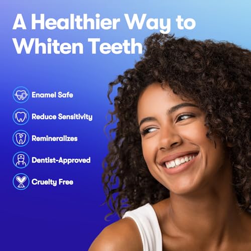 MySmile Teeth Whitening Strips, Hydroxyapatite-Infuse White Strips, Non-Sensitive Tooth Whitener with Soothing Natural Ingredients, Enamel-Safe, Residue-Free, Non-Slip (28 Count)
