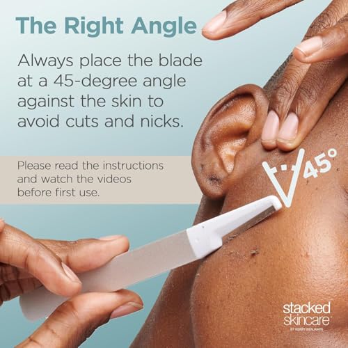 Professional Dermaplaning Tool for Women – Metal Handle, Replaceable Blade, Smooth Skin & Peach Fuzz Removal, At-Home Exfoliation Razor