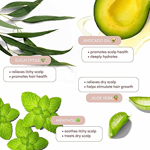 Mizani Scalp Care Calming Scalp Lotion - Soothing Dandruff Treatment, Anti Flake, With Eucalpytus, Avocado Oil & Menthol, Silicone-Free, Paraben-Free