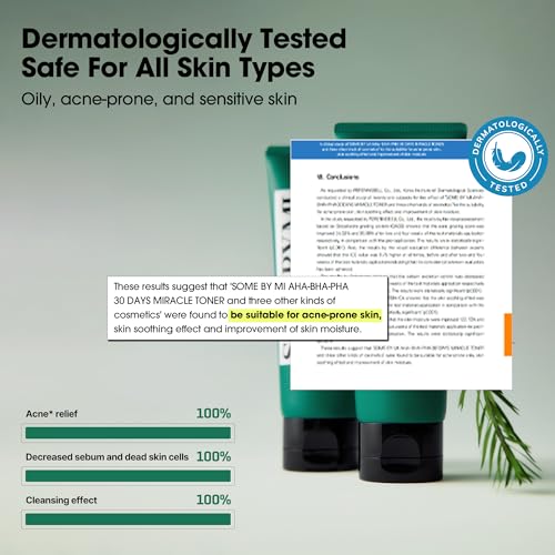 SOME BY MI AHA BHA PHA 30 Days Miracle Acne Clear Foam – 3.38oz, 100ml – Korean Acne Face Wash for Smooth & Clear Skin – Salicylic Acid Cleanser for Exfoliation & Sebum Control – Korean Skin Care