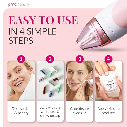 PMD Beauty Personal Microderm Pro - At-Home Use, Facial Exfoliator Tool, Microdermabrasion Machine Kit for Face and Body Skincare